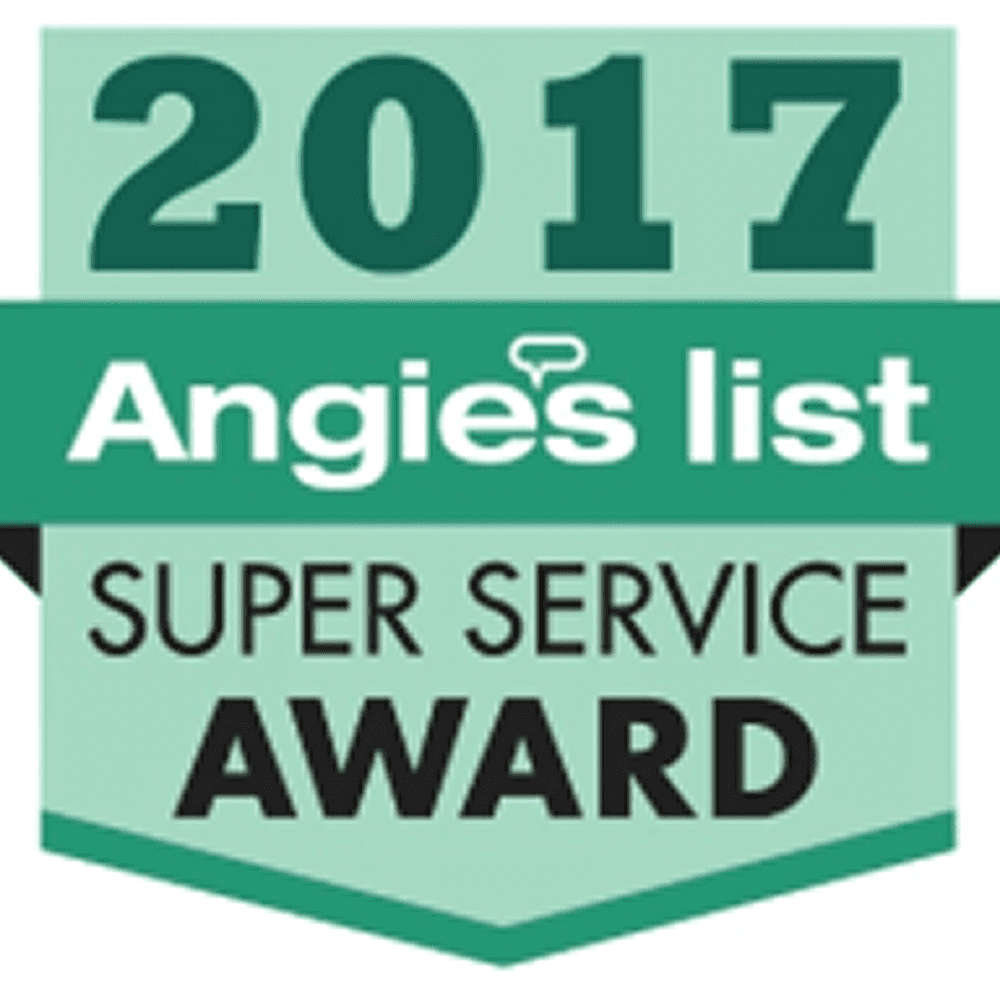 2017 Angie's List Super Service Award badge.