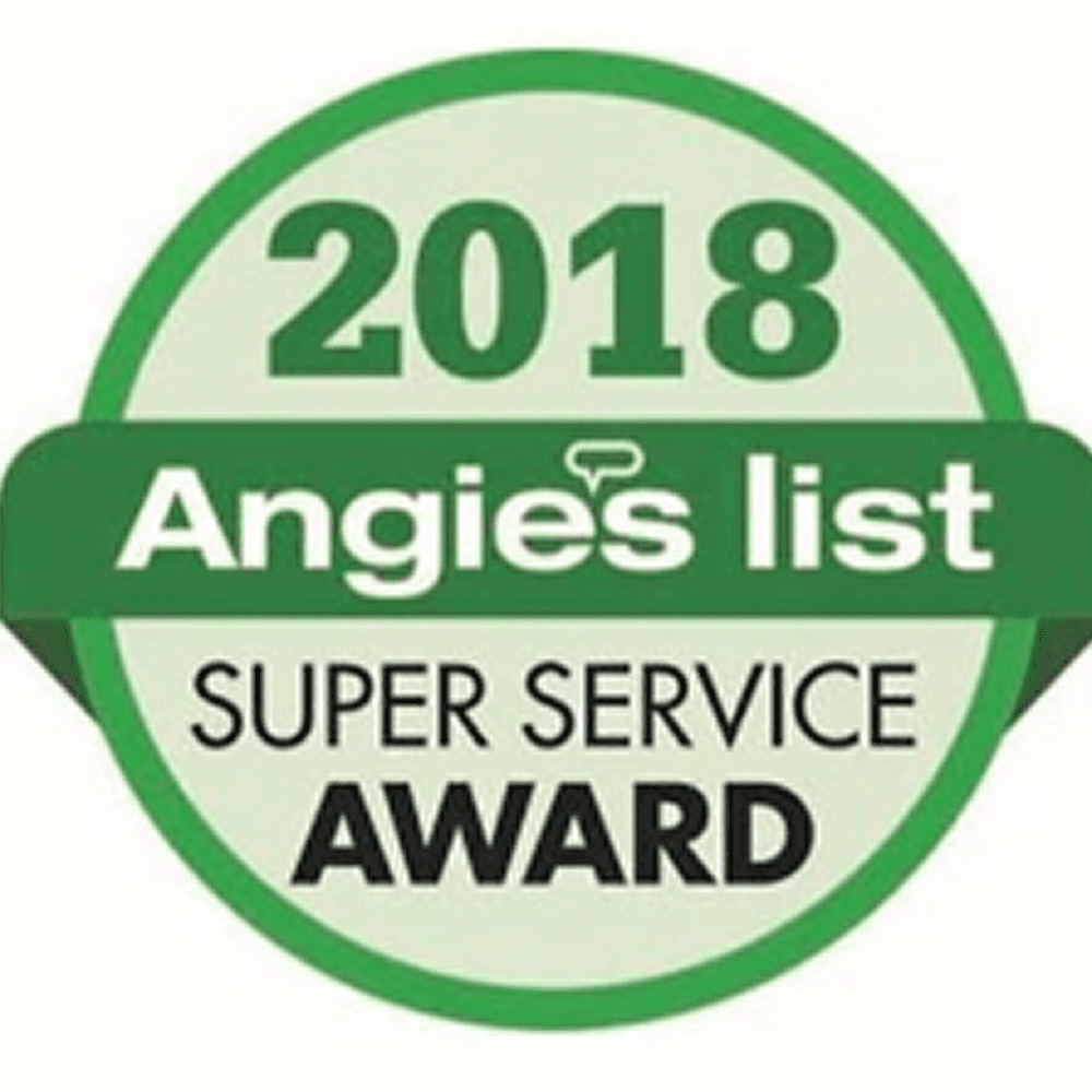2018 Angie's List Super Service Award badge.