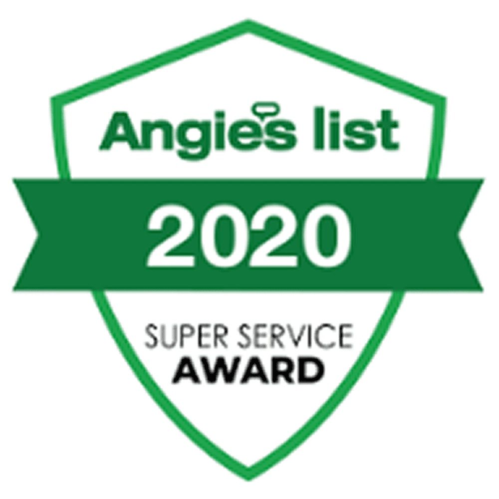 Angie's List 2020 Super Service Award badge.