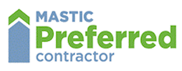 Mastic Preferred Contractor logo and text.